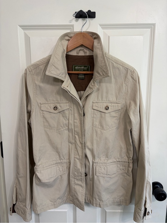 Eddie Bauer Jackets & Blazers - Excellent condition size L Eddie Bauer Women's Tan Utility Jacket. 100% cotton